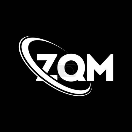 Téléchargez les illustrations : Logo ZQM. Lettre ZQM. ZQM lettre logo design. Initiales Logo ZQM lié au logo monogram cercle et majuscule. Typographie ZQM pour la marque technologique, commerciale et immobilière. - en licence libre de droit