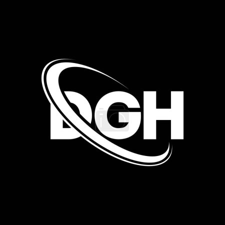 Téléchargez les illustrations : Logo DGH. Lettre de la DGH. DGH lettre logo design. Initiales logo DGH lié au logo monogramme cercle et majuscule. Typographie DGH pour la marque technologique, commerciale et immobilière. - en licence libre de droit