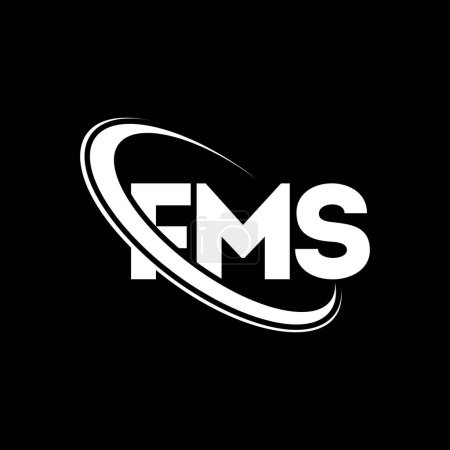 Téléchargez les illustrations : Logo FMS. Lettre FMS. FMS lettre logo design. Initiales logo FMS lié au logo monogramme cercle et majuscule. Typographie FMS pour la marque technologique, commerciale et immobilière. - en licence libre de droit
