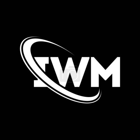 Ilustración de Logo IWM. Carta de IWM. Diseño del logotipo de la letra IWM. Logotipo inicial de IWM vinculado con el logotipo del círculo y del monograma en mayúsculas. Tipografía IWM para marca tecnológica, empresarial e inmobiliaria. - Imagen libre de derechos