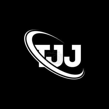 Illustration for TJJ logo. TJJ letter. TJJ letter logo design. Initials TJJ logo linked with circle and uppercase monogram logo. TJJ typography for technology, business and real estate brand. - Royalty Free Image