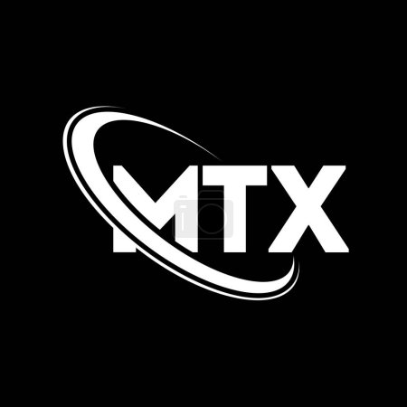 Ilustración de Logo MTX. Carta MTX. Diseño del logotipo de la letra MTX. Inicial logo MTX vinculado con círculo y logo monograma en mayúsculas. Tipografía MTX para marca tecnológica, empresarial e inmobiliaria. - Imagen libre de derechos