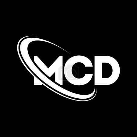 Téléchargez les illustrations : Logo MCD. Lettre MCD. MCD lettre logo design. Initiales logo MCD lié avec cercle et logo monogramme majuscule. Typographie MCD pour la marque de technologie, d'affaires et d'immobilier. - en licence libre de droit