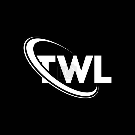 Illustration for TWL logo. TWL letter. TWL letter logo design. Initials TWL logo linked with circle and uppercase monogram logo. TWL typography for technology, business and real estate brand. - Royalty Free Image