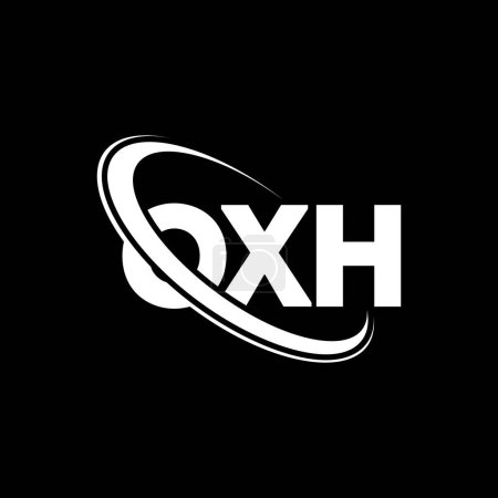 Téléchargez les illustrations : Logo OXH. Lettre d'OXH. OXH lettre logo design. Initiales Logo OXH lié au logo monogramme cercle et majuscule. Typographie OXH pour la marque technologique, commerciale et immobilière. - en licence libre de droit