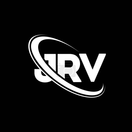 Illustration for JRV logo. JRV letter. JRV letter logo design. Initials JRV logo linked with circle and uppercase monogram logo. JRV typography for technology, business and real estate brand. - Royalty Free Image