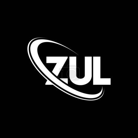 Téléchargez les illustrations : Logo ZUL. Lettre ZUL. Design de logo lettre ZUL. Initiales logo ZUL lié avec cercle et logo monogramme majuscule. Typographie ZUL pour la technologie, les affaires et la marque immobilière. - en licence libre de droit