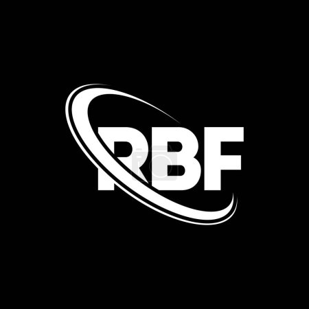 Illustration for RBF logo. RBF letter. RBF letter logo design. Initials RBF logo linked with circle and uppercase monogram logo. RBF typography for technology, business and real estate brand. - Royalty Free Image