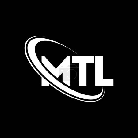 Illustration for MTL logo. MTL letter. MTL letter logo design. Initials MTL logo linked with circle and uppercase monogram logo. MTL typography for technology, business and real estate brand. - Royalty Free Image