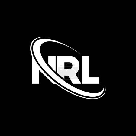 Foto de Logo de NRL. Carta de la NRL. Diseño del logotipo de la letra NRL. Logotipo inicial de NRL vinculado con el círculo y el logotipo del monograma en mayúsculas. Tipografía NRL para marca tecnológica, empresarial e inmobiliaria. - Imagen libre de derechos