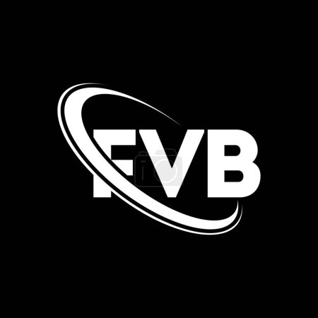 Illustration for FVB logo. FVB letter. FVB letter logo design. Initials FVB logo linked with circle and uppercase monogram logo. FVB typography for technology, business and real estate brand. - Royalty Free Image