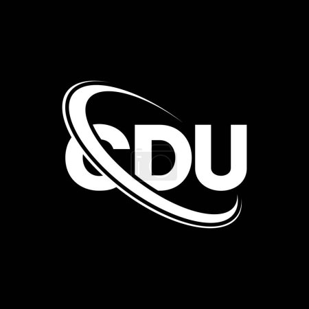 Ilustración de Logo de la CDU. Carta de la CDU. Diseño del logotipo de la letra CDU. Inicial logo CDU vinculado con círculo y logo monograma en mayúsculas. Tipografía CDU para marca tecnológica, empresarial e inmobiliaria. - Imagen libre de derechos