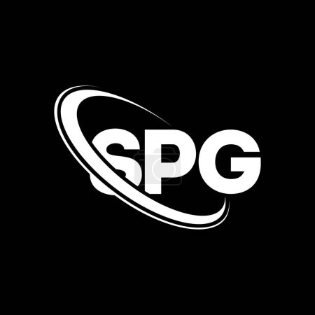 Téléchargez les illustrations : Logo SPG. Lettre SPG. SPG lettre logo design. Initiales logo SPG lié à cercle et logo monogramme majuscule. Typographie SPG pour la marque technologique, commerciale et immobilière. - en licence libre de droit