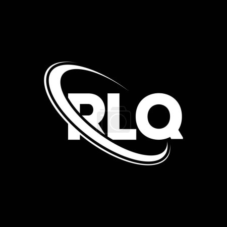 Ilustración de Logotipo RLQ. Carta RLQ. Diseño del logotipo de la letra RLQ. Logotipo inicial de RLQ vinculado con el círculo y el logotipo del monograma en mayúsculas. Tipografía RLQ para marca tecnológica, empresarial e inmobiliaria. - Imagen libre de derechos
