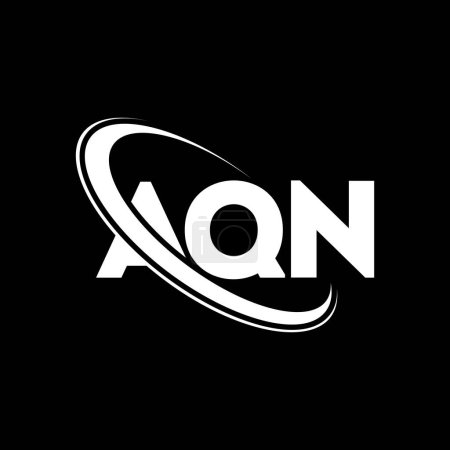 Ilustración de Logo de AQN. Carta AQN. Diseño del logotipo de la letra AQN. Inicial logotipo de AQN vinculado con el círculo y el logotipo del monograma en mayúsculas. Tipografía AQN para marca tecnológica, empresarial e inmobiliaria. - Imagen libre de derechos