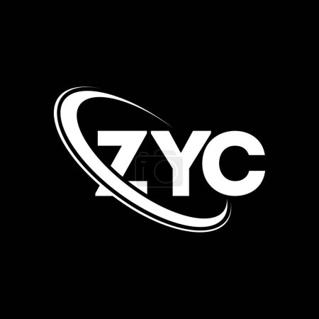 Téléchargez les illustrations : Logo ZYC. Lettre ZYC. ZYC lettre logo design. Initiales Logo ZYC lié au logo monogramme cercle et majuscule. Typographie ZYC pour la marque technologique, commerciale et immobilière. - en licence libre de droit
