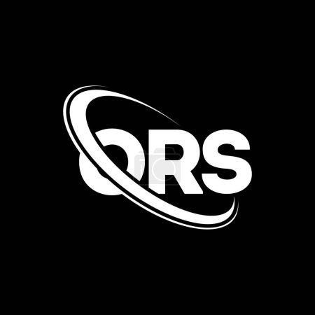 Ilustración de Logo de ORS. Carta de la ORS. Diseño del logotipo de la letra ORS. Logo inicial de ORS vinculado con el logotipo del círculo y del monograma en mayúsculas. Tipografía ORS para marca tecnológica, empresarial e inmobiliaria. - Imagen libre de derechos