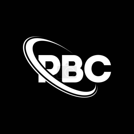 Illustration for PBC logo. PBC letter. PBC letter logo design. Initials PBC logo linked with circle and uppercase monogram logo. PBC typography for technology, business and real estate brand. - Royalty Free Image