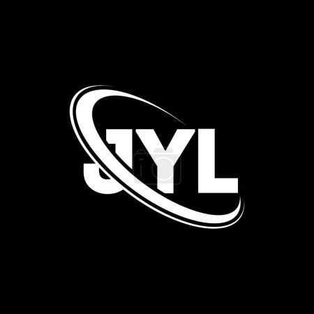 Ilustración de Logo de JYL. Carta de JYL. Diseño del logotipo de la letra JYL. Logo inicial de JYL vinculado con el logotipo del círculo y del monograma en mayúsculas. Tipografía JYL para marca tecnológica, empresarial e inmobiliaria. - Imagen libre de derechos