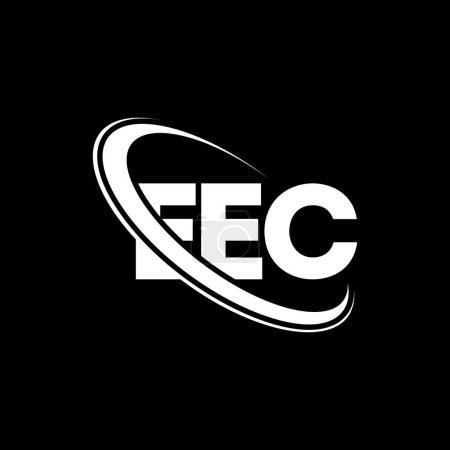 Illustration for EEC logo. EEC letter. EEC letter logo design. Initials EEC logo linked with circle and uppercase monogram logo. EEC typography for technology, business and real estate brand. - Royalty Free Image