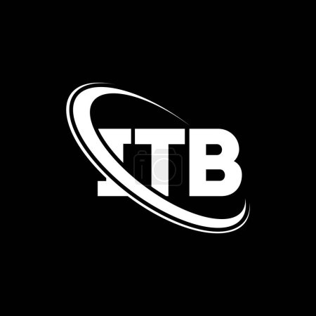 Illustration for ITB logo. ITB letter. ITB letter logo design. Initials ITB logo linked with circle and uppercase monogram logo. ITB typography for technology, business and real estate brand. - Royalty Free Image