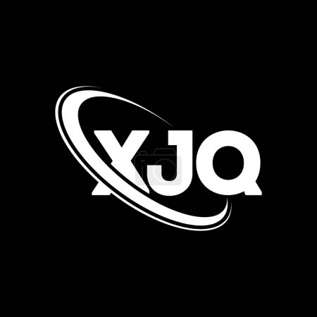 Téléchargez les illustrations : Logo XJQ. Lettre de XJQ. Design de logo lettre XJQ. Initiales Logo XJQ lié au logo monogram cercle et majuscule. Typographie XJQ pour la marque technologique, commerciale et immobilière. - en licence libre de droit