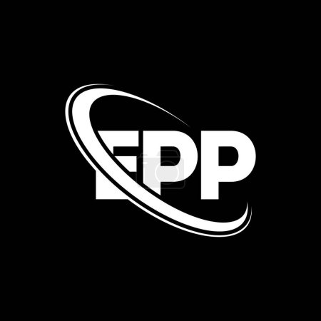 Illustration for EPP logo. EPP letter. EPP letter logo design. Initials EPP logo linked with circle and uppercase monogram logo. EPP typography for technology, business and real estate brand. - Royalty Free Image