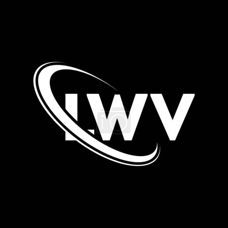 Ilustración de Logotipo LWV. Carta de LWV. Diseño del logotipo de la letra LWV. Logotipo inicial de LWV vinculado con el círculo y el logotipo del monograma en mayúsculas. Tipografía LWV para marca tecnológica, empresarial e inmobiliaria. - Imagen libre de derechos