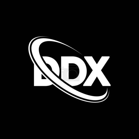 Foto de Logo DDX. Carta DDX. Diseño del logotipo de la letra DDX. Logo inicial de DDX vinculado con el logotipo del círculo y del monograma en mayúsculas. Tipografía DDX para marca tecnológica, empresarial e inmobiliaria. - Imagen libre de derechos