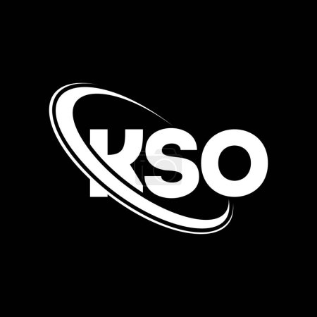 Téléchargez les illustrations : Logo KSO. Lettre de l'OSK. KSO lettre logo design. Initiales Logo KSO lié au logo monogram cercle et majuscule. KSO typographie pour la technologie, les affaires et la marque immobilière. - en licence libre de droit