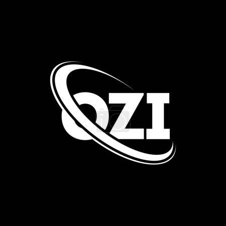 Téléchargez les illustrations : Logo OZI. Lettre d'OZI. OZI lettre logo design. Initiales Logo OZI lié au logo monogram cercle et majuscule. Typographie OZI pour la marque technologique, commerciale et immobilière. - en licence libre de droit