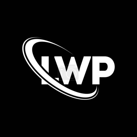Ilustración de Logotipo LWP. Carta de LWP. Diseño del logotipo de la letra LWP. Logotipo inicial de LWP vinculado con el círculo y el logotipo del monograma en mayúsculas. Tipografía LWP para marca tecnológica, empresarial e inmobiliaria. - Imagen libre de derechos