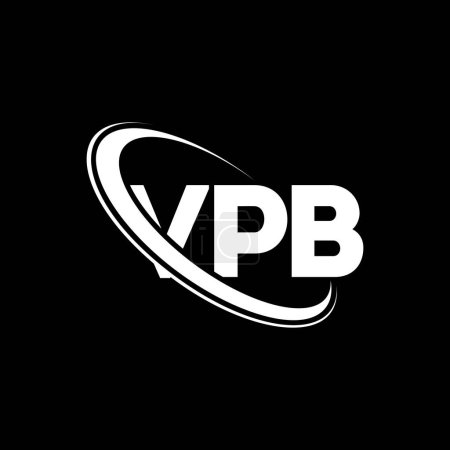 Ilustración de Logo VPB. Carta VPB. Diseño del logotipo de la letra VPB. Inicial logo VPB vinculado con círculo y logo monograma en mayúsculas. Tipografía VPB para marca tecnológica, empresarial e inmobiliaria. - Imagen libre de derechos