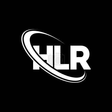 Illustration for HLR logo. HLR letter. HLR letter logo design. Initials HLR logo linked with circle and uppercase monogram logo. HLR typography for technology, business and real estate brand. - Royalty Free Image