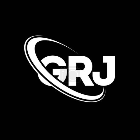 Téléchargez les illustrations : Logo GRJ. Lettre de GRJ. GRJ lettre logo design. Initiales logo GRJ lié avec logo monogramme cercle et majuscule. GRJ typographie pour la technologie, les affaires et la marque immobilière. - en licence libre de droit