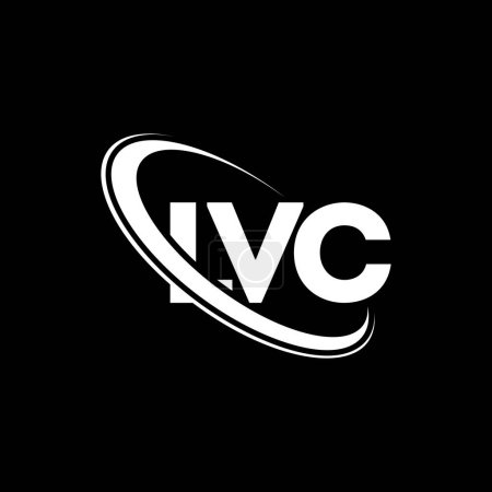 Ilustración de Logotipo LVC. Carta de la LVC. Diseño del logotipo de la letra LVC. Logotipo inicial de LVC vinculado con el círculo y el logotipo del monograma en mayúsculas. Tipografía LVC para marca tecnológica, empresarial e inmobiliaria. - Imagen libre de derechos
