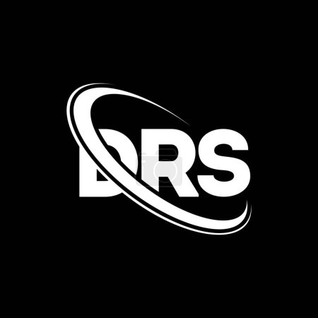 Illustration for DRS logo. DRS letter. DRS letter logo design. Initials DRS logo linked with circle and uppercase monogram logo. DRS typography for technology, business and real estate brand. - Royalty Free Image