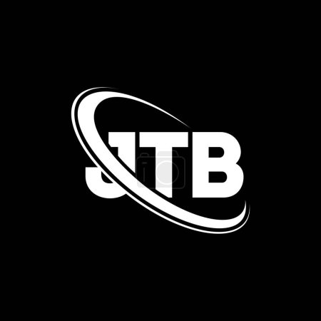 Illustration for JTB logo. JTB letter. JTB letter logo design. Initials JTB logo linked with circle and uppercase monogram logo. JTB typography for technology, business and real estate brand. - Royalty Free Image
