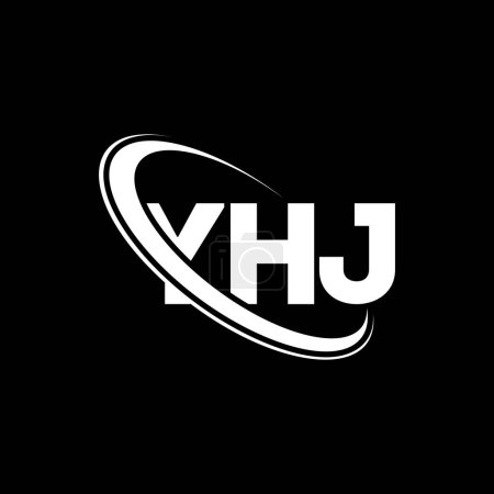 Téléchargez les illustrations : Logo YHJ. Lettre de YHJ. YHJ lettre logo design. Initiales Logo YHJ associé au logo monogram en cercle et majuscule. Typographie YHJ pour la marque technologique, commerciale et immobilière. - en licence libre de droit
