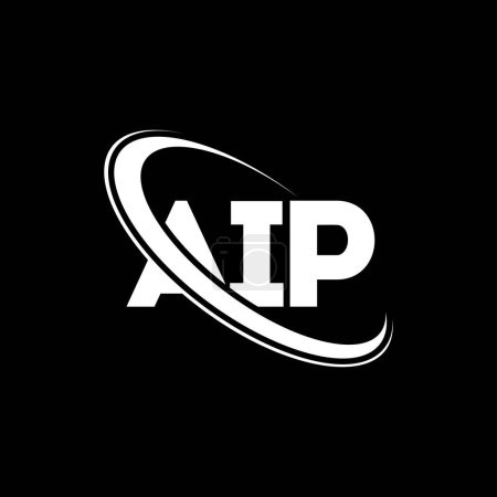 Ilustración de Logo AIP. Carta AIP. Diseño del logotipo de la carta AIP. Logotipo inicial de AIP vinculado con el círculo y el logotipo del monograma en mayúsculas. Tipografía AIP para marca tecnológica, empresarial e inmobiliaria. - Imagen libre de derechos