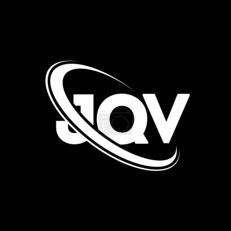 Ilustración de Logo de JQV. Carta de JQV. Diseño del logotipo de la letra JQV. Inicial logotipo JQV vinculado con el círculo y el logotipo del monograma en mayúsculas. Tipografía JQV para marca tecnológica, empresarial e inmobiliaria. - Imagen libre de derechos