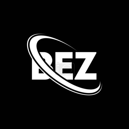 Illustration for BEZ logo. BEZ letter. BEZ letter logo design. Initials BEZ logo linked with circle and uppercase monogram logo. BEZ typography for technology, business and real estate brand. - Royalty Free Image