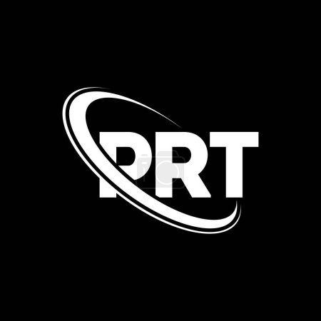 Illustration for PRT logo. PRT letter. PRT letter logo design. Initials PRT logo linked with circle and uppercase monogram logo. PRT typography for technology, business and real estate brand. - Royalty Free Image