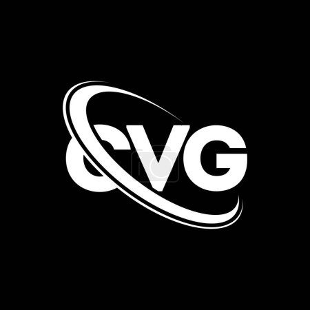 Illustration for CVG logo. CVG letter. CVG letter logo design. Initials CVG logo linked with circle and uppercase monogram logo. CVG typography for technology, business and real estate brand. - Royalty Free Image