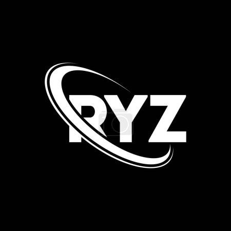 Téléchargez les illustrations : Logo RYZ. Lettre RYZ. Logo de la lettre RYZ design. Initiales Logo RYZ associé au logo monogramme cercle et majuscule. Typographie RYZ pour la marque technologique, commerciale et immobilière. - en licence libre de droit