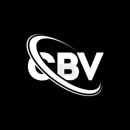 Illustration for CBV logo. CBV letter. CBV letter logo design. Initials CBV logo linked with circle and uppercase monogram logo. CBV typography for technology, business and real estate brand. - Royalty Free Image