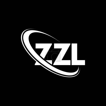Ilustración de Logotipo ZZL. Carta ZZL. Diseño del logotipo de la letra ZZL. Inicial logotipo de ZZL vinculado con el círculo y el logotipo del monograma en mayúsculas. Tipografía ZZL para marca tecnológica, empresarial e inmobiliaria. - Imagen libre de derechos
