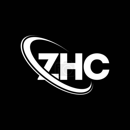 Ilustración de Logotipo ZHC. Carta ZHC. Diseño del logotipo de la letra ZHC. Logotipo inicial de ZHC vinculado con el círculo y el logotipo del monograma en mayúsculas. Tipografía ZHC para marca tecnológica, empresarial e inmobiliaria. - Imagen libre de derechos