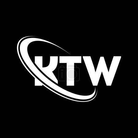 Téléchargez les illustrations : Logo KTW. Lettre de KTW. KTW lettre logo design. Initiales Logo KTW lié au logo monogram cercle et majuscule. KTW typographie pour la technologie, les affaires et la marque immobilière. - en licence libre de droit