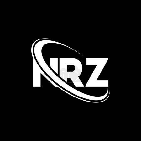 Illustration for NRZ logo. NRZ letter. NRZ letter logo design. Initials NRZ logo linked with circle and uppercase monogram logo. NRZ typography for technology, business and real estate brand. - Royalty Free Image